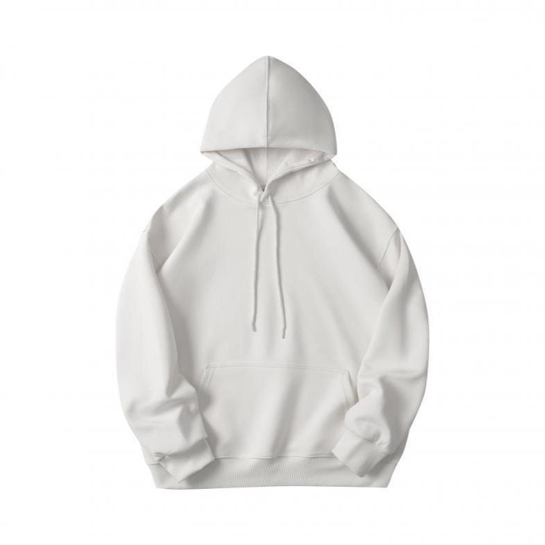 Women’s Retro Cotton White Hoodie – Autumn/Winter 2024 Loose Oversize Jacket Trend