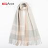 Red Bean Pure Cashmere Checkered Scarf for Women's Autumn and Winter Warm Scarf, Unisex Version