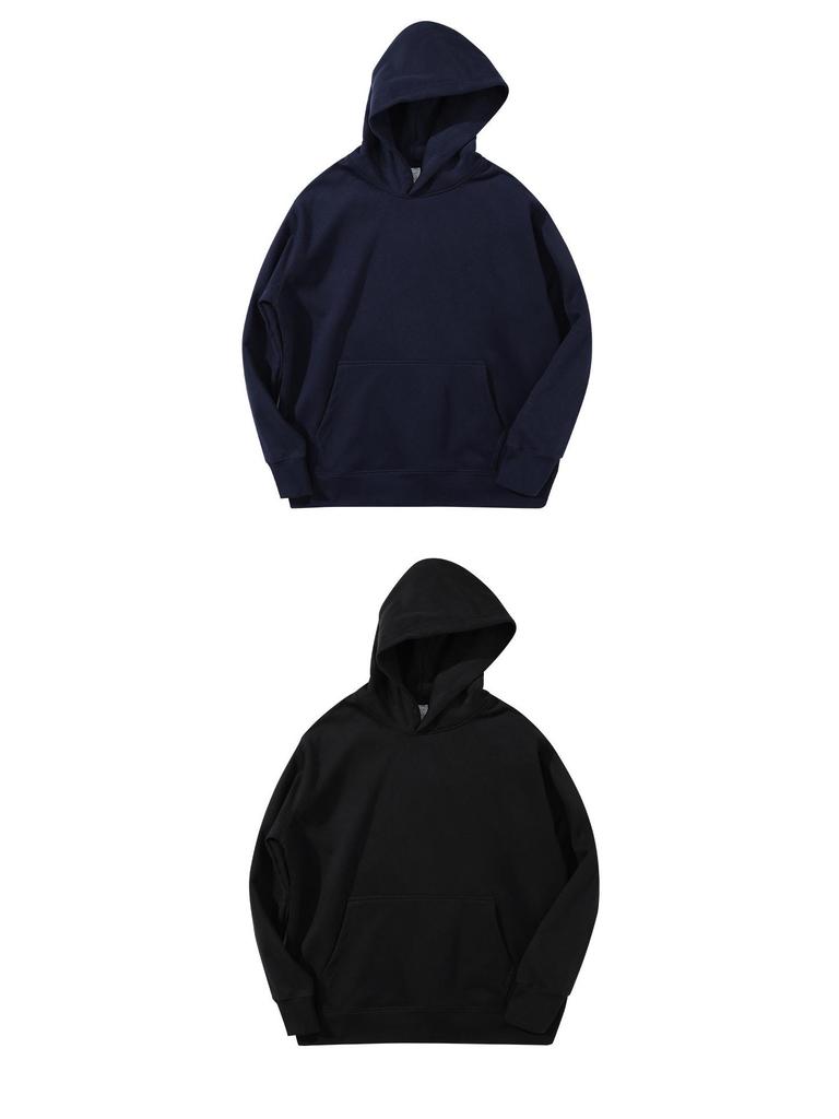 Unisex Heavyweight Carbon Brushed Fleece Hoodie - Warm, Loose Casual Wear for Autumn/Winter