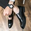 Men Black Dress Loafers Formal Leather Brown Business Shoes Tuxedo Wedding Blazers Saddle Shoes Plus Size