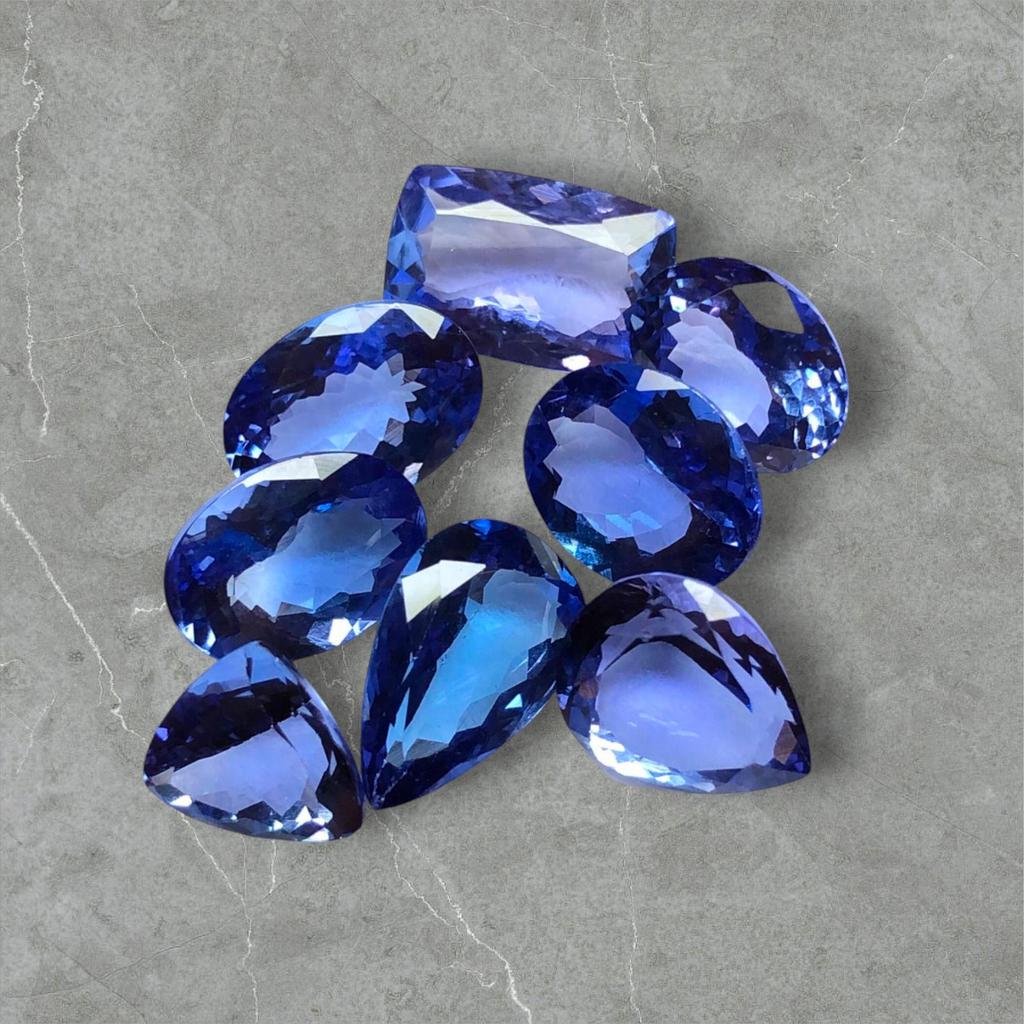 Carat + Size, AA+ Quality Natural Tanzanite Gemstone, Loose Tanzanite Stone, Mix Shape Loose gemstone, Tanzanite Lot, Natural Gemstone Lot.