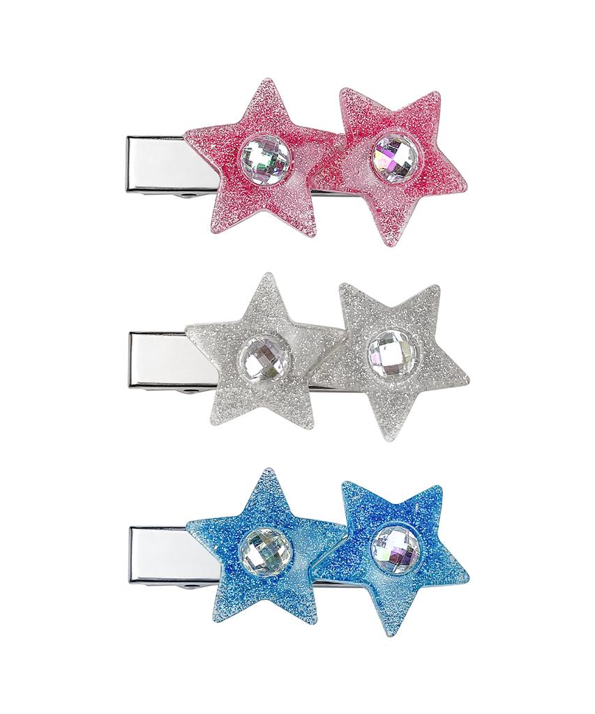 Vvv Glitter Star Cubic Clip Hairpin
