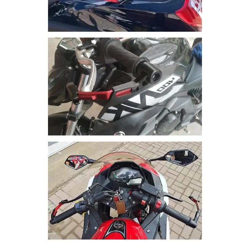 2PCS Handlebar Protectors Windproof Anti-Fall  Lever Guard with Aluminum Stiffener For Motorcycle Scooter Mountain E-Bike Brake