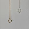 THE BORING kink heart silver necklace