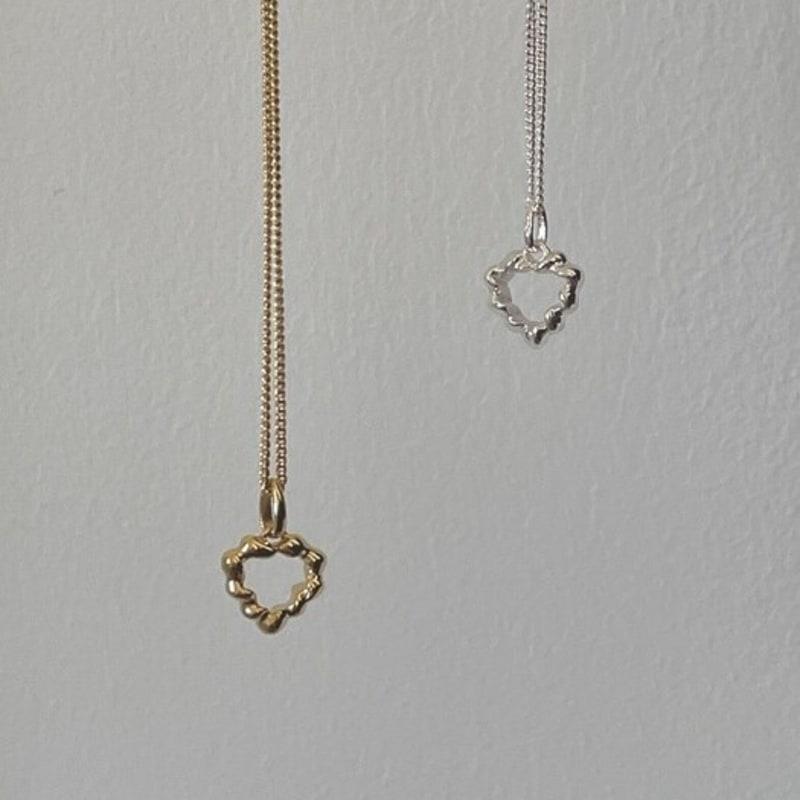 THE BORING kink heart silver necklace