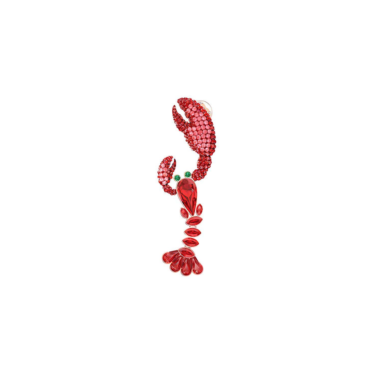 Swarovski Fashion Red Lobster Cute Playful Ear Clips Women ear clips 5479158 Red,F