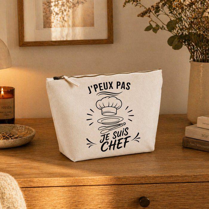 Trousse de toilette - PLANETEE - Collection « J'peux pas minimaliste » - Beige - 100% coton - 3 L