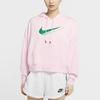 Nike Sportswear 3D Logo Print Sports Hoodie Women Hoodies Pink CU5109-663