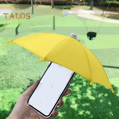 Paraguas universal con ventosa para teléfono, protección UV, miniparasol a prueba de viento, accesorios para teléfono móvil