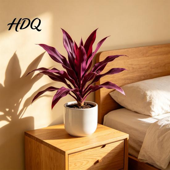Garden Artificial Fern Realistic And Dragon's Blood Tree Plants 18 Branches Durable Outdoor Fake Plants UV Resistant Ferns for Garden Patio