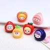Fashionable Set of 9 Lovely Fruit Girl Resin Charm for Craft Supplies and Jewelry Making Assorted Colorful Designs