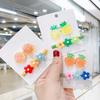 2Pcs Cartoon Fruit Flower Hair Clips Oil Drip Shiny Candy Color Duckbill Hairpin