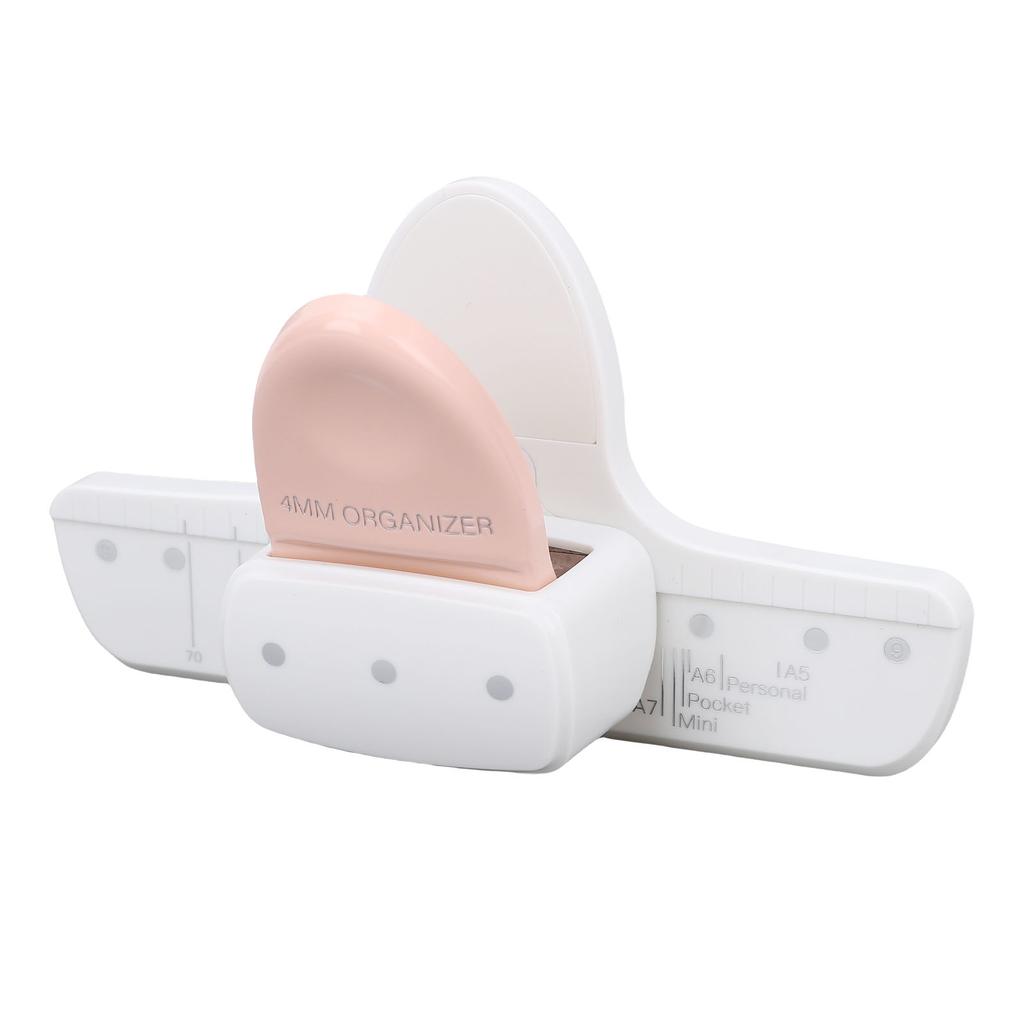 3-hålsslagare 4 mm Ø 19 mm avstånd Lösbladshäften Scrapbookinghålslagare Rosa för A5 A6 A7 A8 A7 Pocket A6 Personal A8