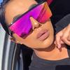 Unisex Large Frame Street Style Sunglasses with UV Protection for Driving and Outings