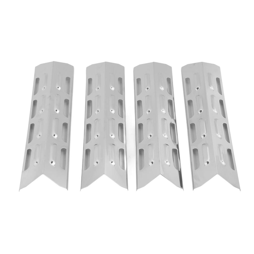 4PCS Grill Burners Cover Heat Plate Shield Tent Stainless Steel Enamel Adjustable Universal Durable Grill Accessory