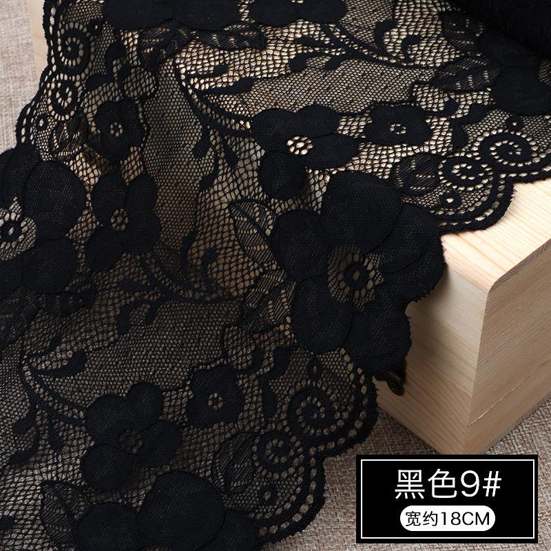 Koronka Koronka Ubrania Dekoracyjne Spódnica Tkanina Akcesoria Tkaninowe Czarno-Białe Ręcznie Robione DIY Szeroka Koronka z Koronkową Krawędzią
