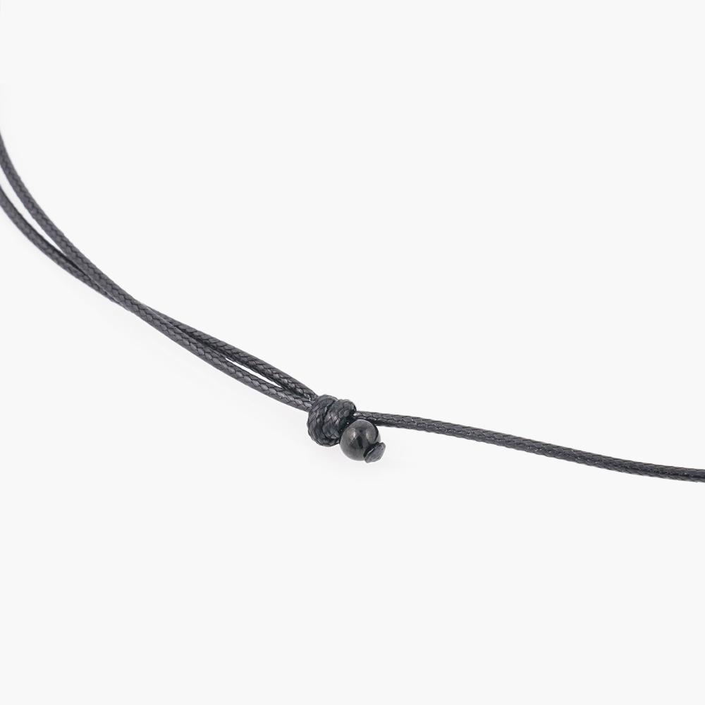 Jbans Classic All-Black Chain Pendant String Necklace (C2401-An791_Bk)