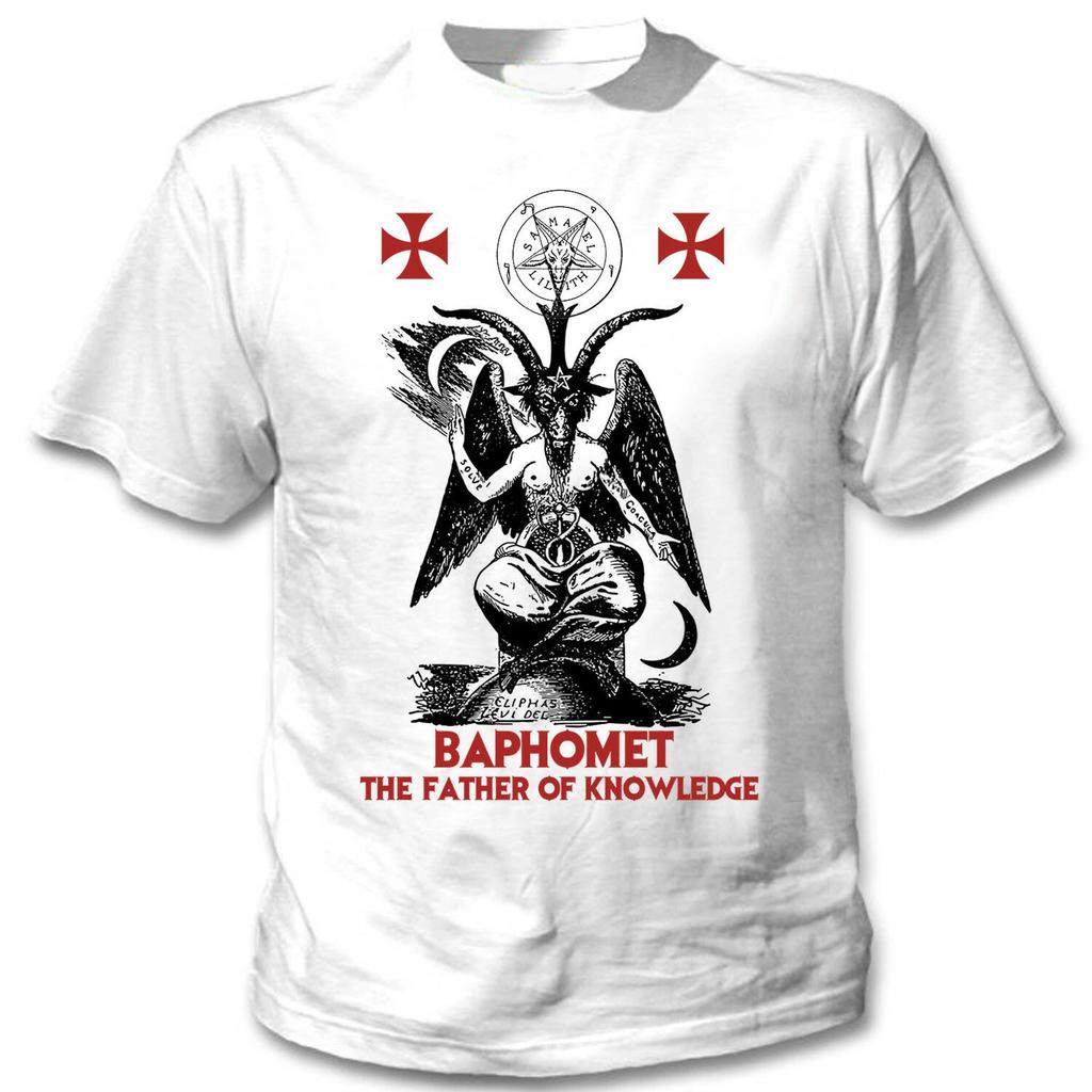 Demon Lord Baphomet The Father of Knowledge T Shirt. 100% Cotton Short Sleeve O-Neck T-shirt Ca