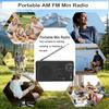 Kieszonkowe Mini Radio, Przenośne Radio AM FM Worldband z Najlepszym Odbiorem, Radio Tranzystorowe na Baterie 2AAA z Gniazdem Słuchawkowym, Głośnik