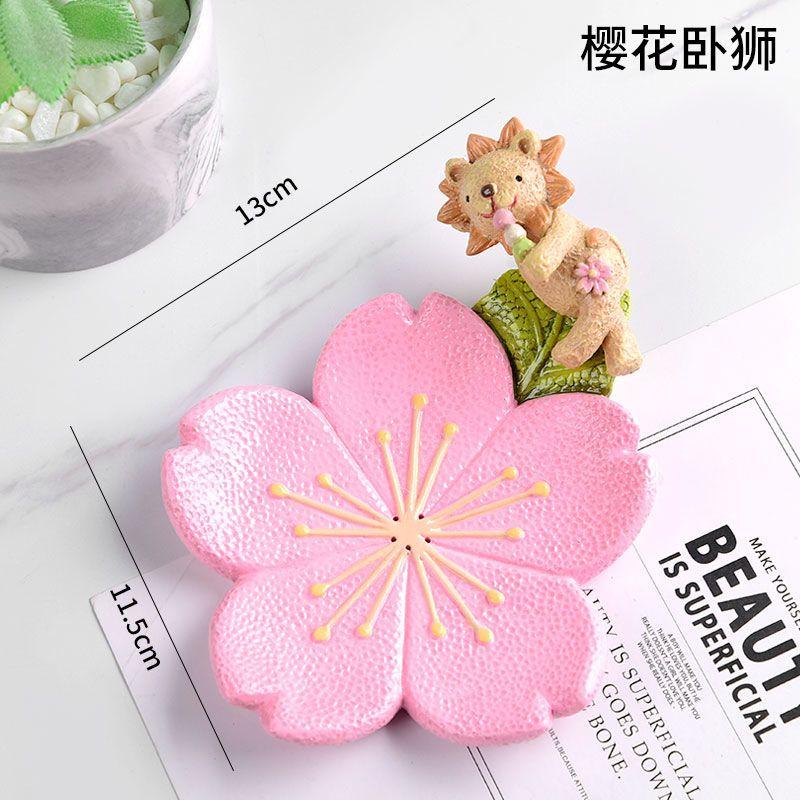 Creative Animal Teddy Dog Soap Dish, Resin Personalized Drain Soap Holder Bathroom Toilet Cute Cartoon Small Soap Box