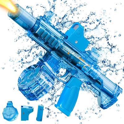 Led Simulation Fire Electric Water Guns for Kids Automatic Continuous Water Pistol Children Summer Outdoor Beach Shooting Toys