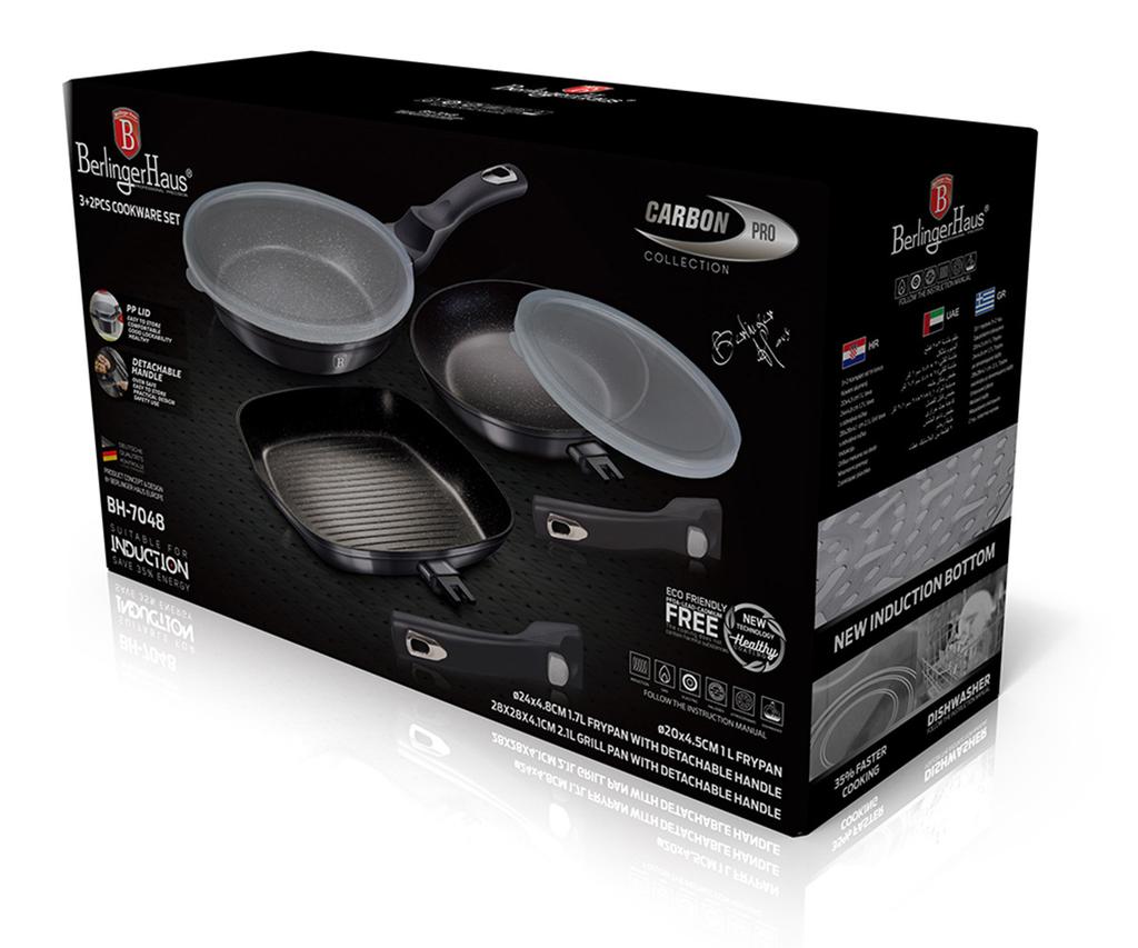 SET OF 3 GRANITE PANS BERLINGERHAUS BH-7048