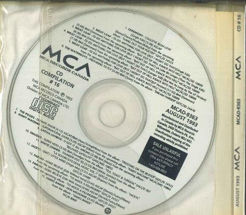 CD РАЗЛИЧНЫЕ Mca Records Канада CD Сборник 1 MCAD9363 MCA КАНАДА 1993 Канада Рок Б/у