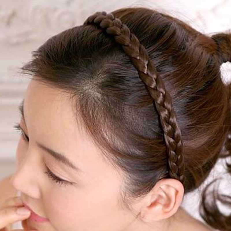 Korean Braided Non-Slip Toothed Hairband for Bangs
