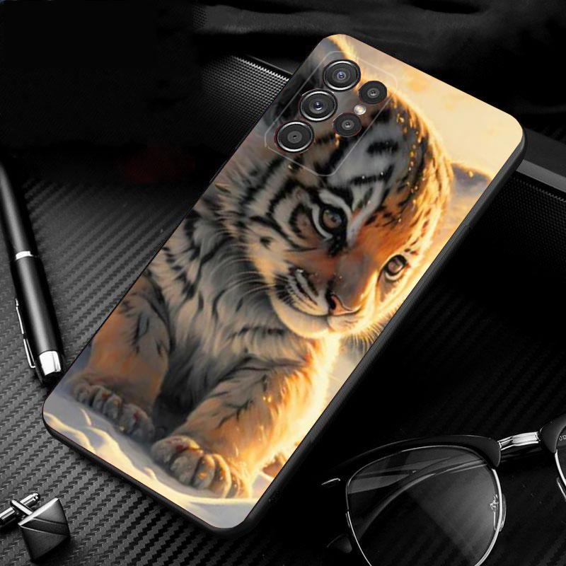 Cute Baby Tiger Phone Case For Samsung S24 S23 S22 S21 S20 Ultra S20 S22 S21 S10E S20 FE S24 Plus Shell Case