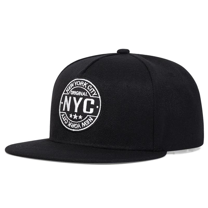 

Унисекс Кепки Hip-hop с вышивкой букв NEW YORK CITY, Регулируемые повседневные бейсболки для улицы, Шляпа от солнца чёрный