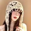 Pearls Crochet Tassels Cap Handmade Weave Basin Hats Cute Knitted Beanies Caps  Outdoor