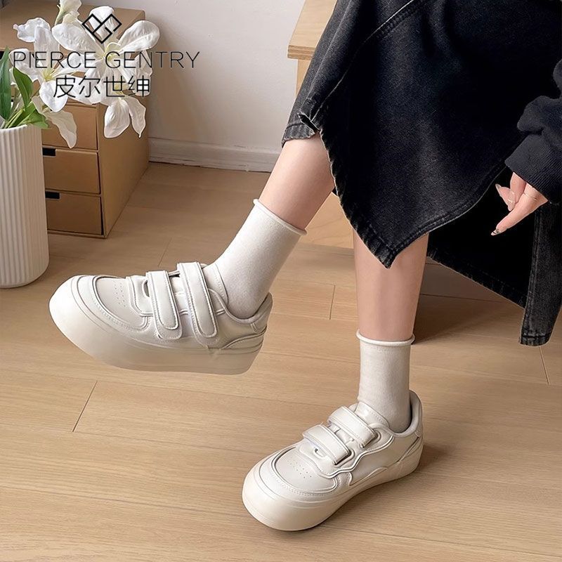 Pierre Shi Shen versatile Velcro platform white shoes women's new spring and summer lightweight versatile casual sports shoes