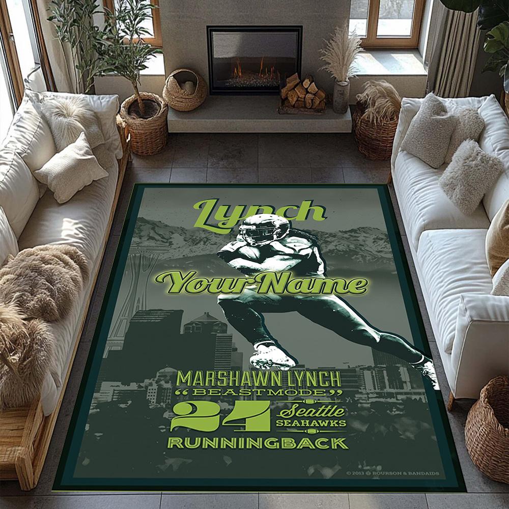 Seattle Seahawks Customizable Name Carpet Design For Decorate Room Dining Room Hallway Study Room Antislip Carpet Office Home Decor