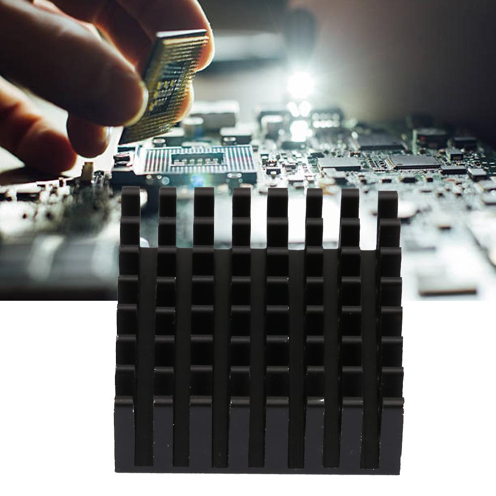 10pcs P25*10*25-B Aluminum Black Heat Sink Chip Cooling Fin