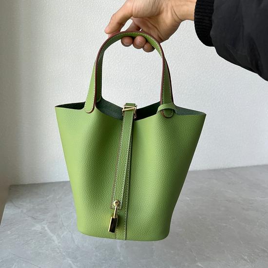 Women's Classic Versatile Cowhide Leather Bucket Bag