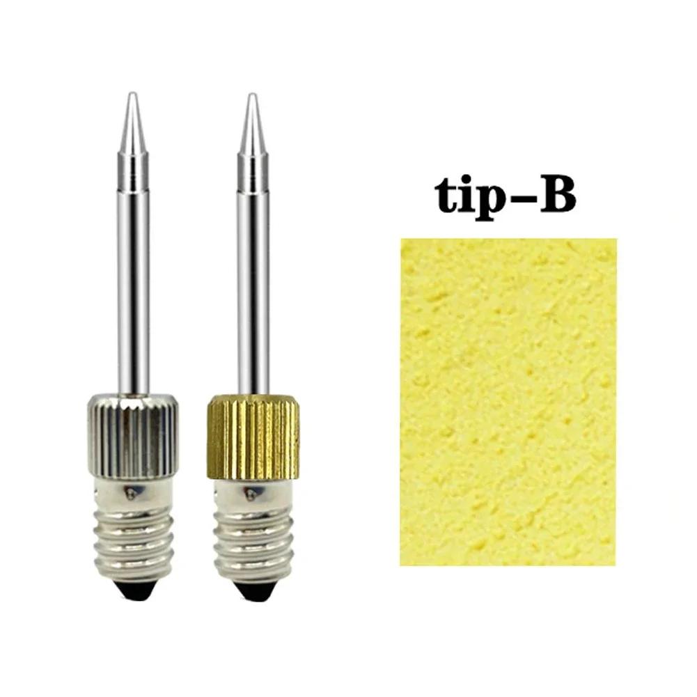 Welding Soldering Tips USB Soldering Iron Head Replacements Threaded Soldering Tip B C K Type For E10 Interface Soldering Iron