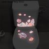 Glow-in-the-Dark Fish Toilet Self-Adhesive Sticker Ocean Bathroom Decor Removable Wall Art for Home Living Room
