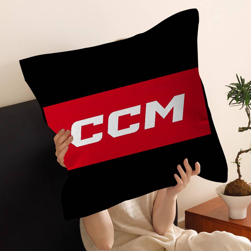 CCM Hockey Colour Logo Sports Silhouette Stitch Lucky Dragon Pillow Cover Sofa Cushion Cover Home Room Decoration Children Gift