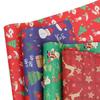 10Meterx50cm Christmas Wrapping Paper Roll Cartoon Santa Claus Elk Gift Box Packaging Material Christmas Party Home Decoration
