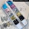 1 Set Diy Manicure Accessories Mixed Color Star Nail Glitter Laser Holographic Sequins Non Toxic For Kids Adults