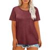 Plus Size Women Fashionable Casual Loose Fit Short Sleeve Top