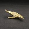 New Solid Brass Whale Figurines Vintage Sea Animal Small Statue Desktop Ornaments Office Decorations Crafts Accessories