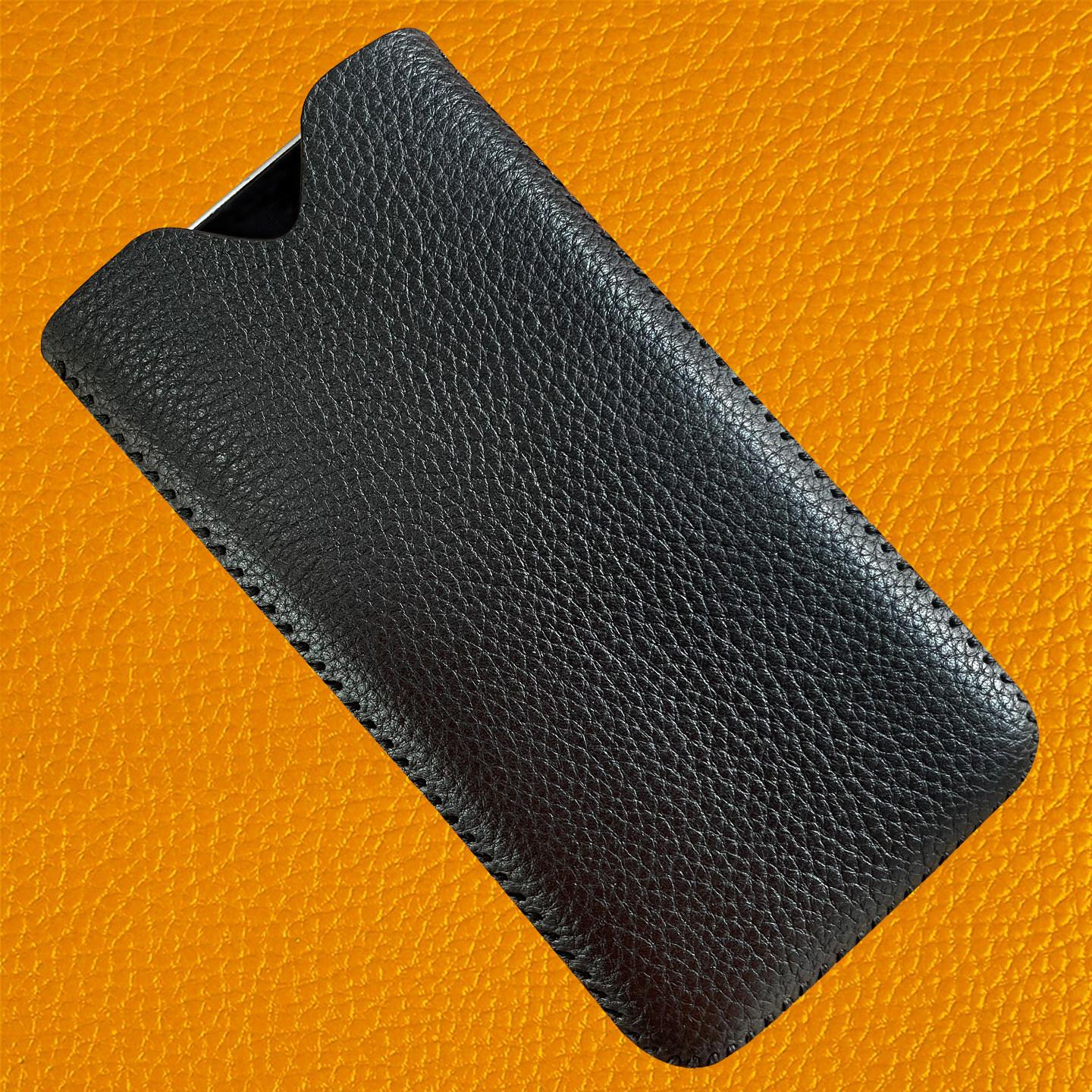 Real Leather Pull Sleeve Pouch Phone