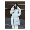 Thickened Mid-length Hooded Cotton Coat, Winter New Couple's Warm Down Cotton Coat, Women's Over-the-knee Coat