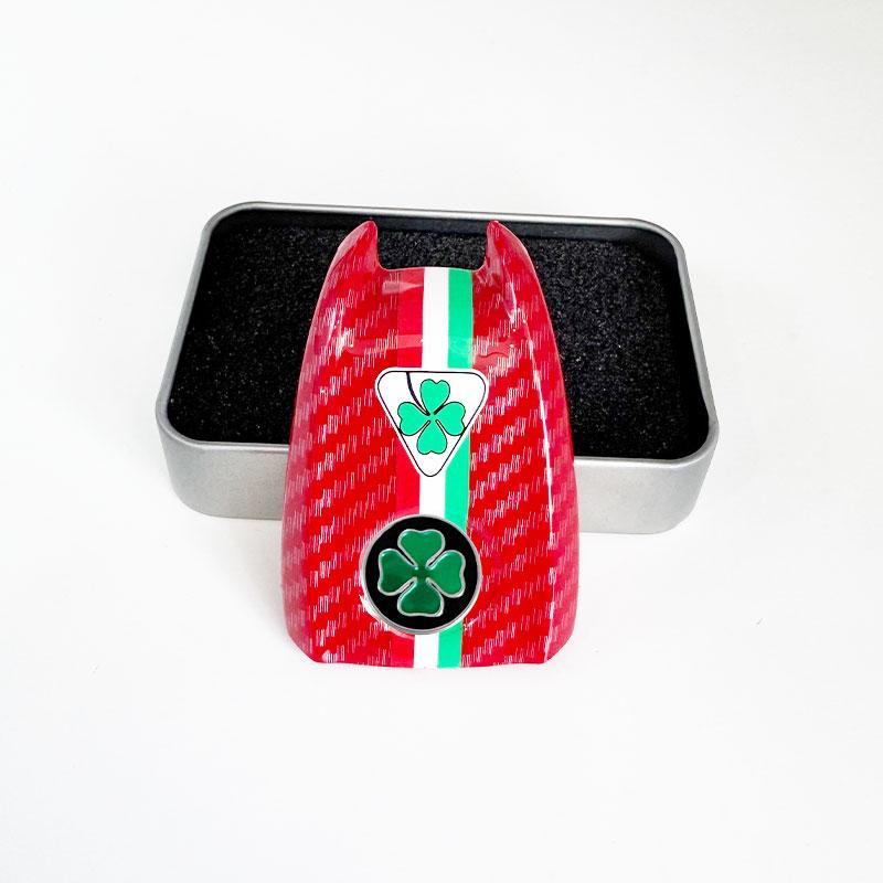 VDNQM1 Car Key Cover Replacement Key Case for Alfa Romeo Giulia Stelvio Tonale Carbon Fiber Style