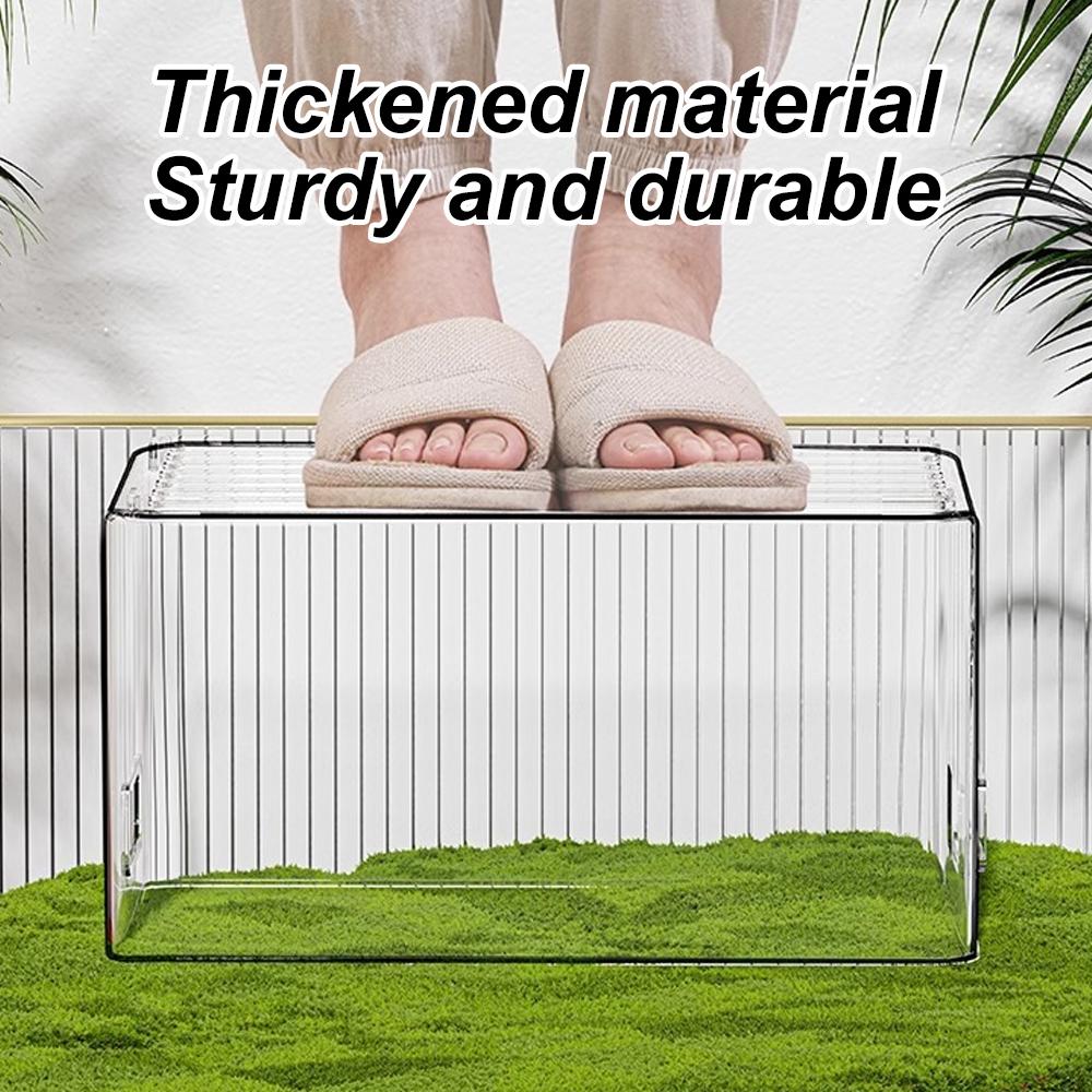1 PC Transparent Aquatic Terrestrial Turtle Tank Turtle Habitat Box for Pet Reptile Amphibian Turtle Fish Tanks Box Pet Supplies