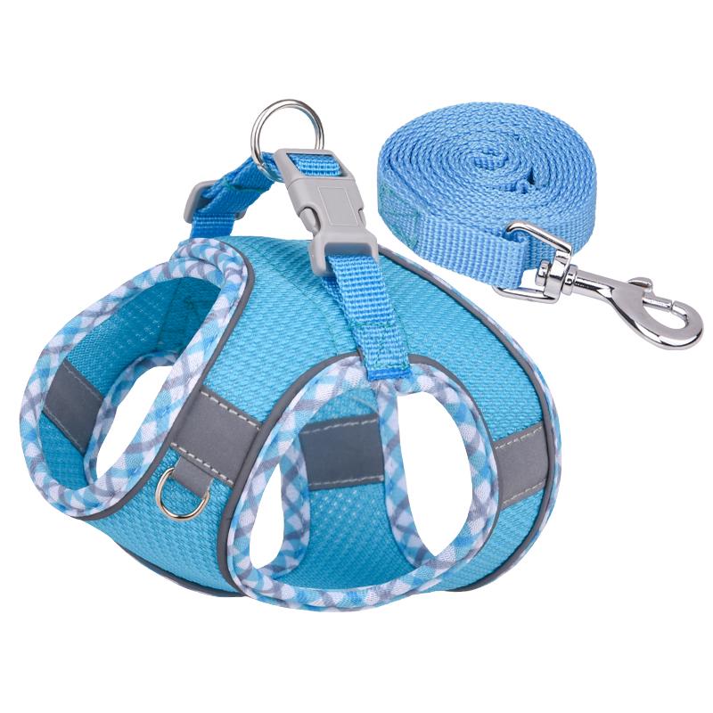 Dog and Cat Harness, Chest Rope Set, Reflective, Breathable, Adjustable, Pet, Small and Medium Dog, Puppy, Outdoor Walking