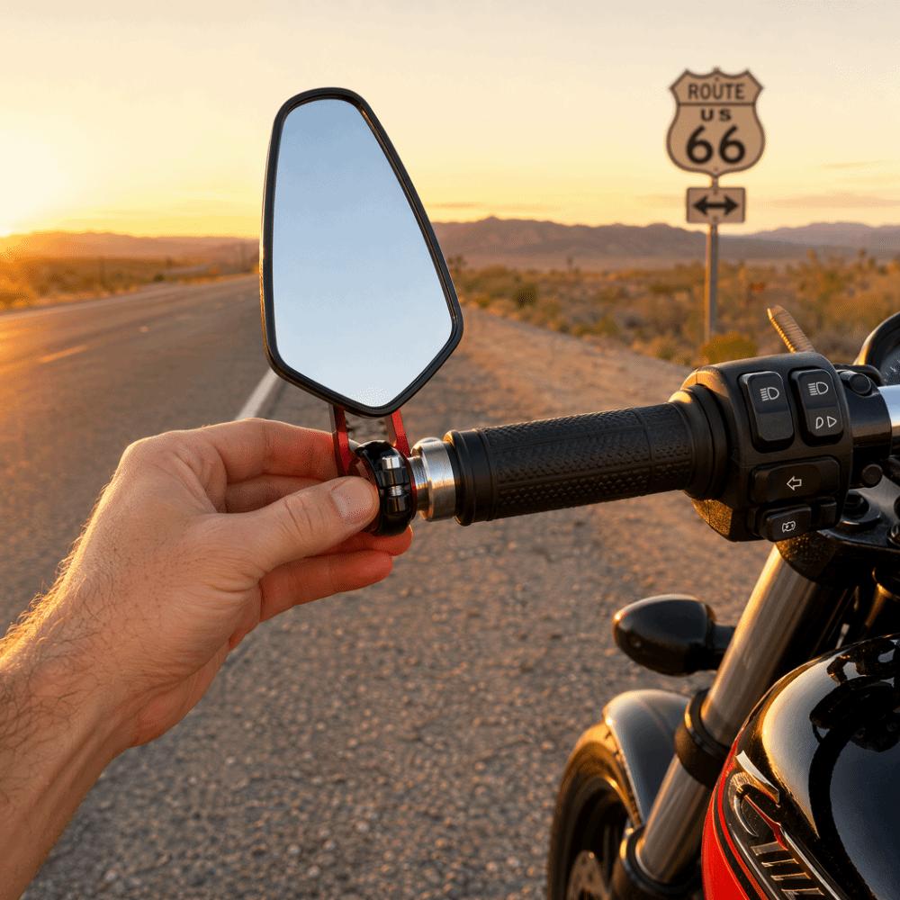 2PCS Universal Rearview Mirror for Universal Motorcycle 7/8 inch 22mm Handlebar