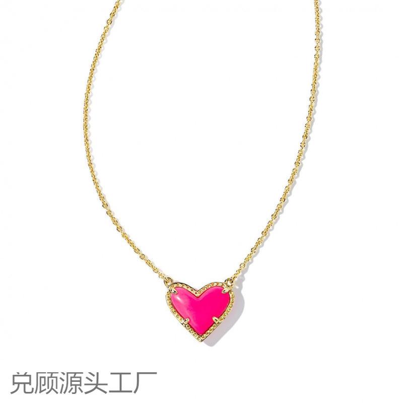 Necklace Female, Adjustable Peach Natural Stone Clavicle Chain Electroplated Real Gold Natural Necklace