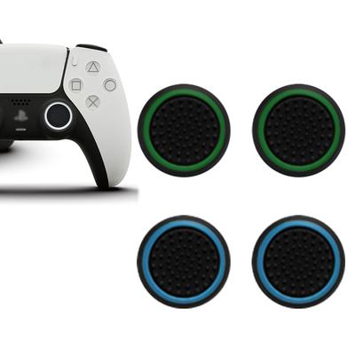 SZSL Capas Protetoras para Sticks de Controlador PS5 e Sticks Analógicos Xbox de Silicone Capas para Sticks de Polegar para Controladores Azul 2 Capas, PS4, PS3, (Conjunto 4),